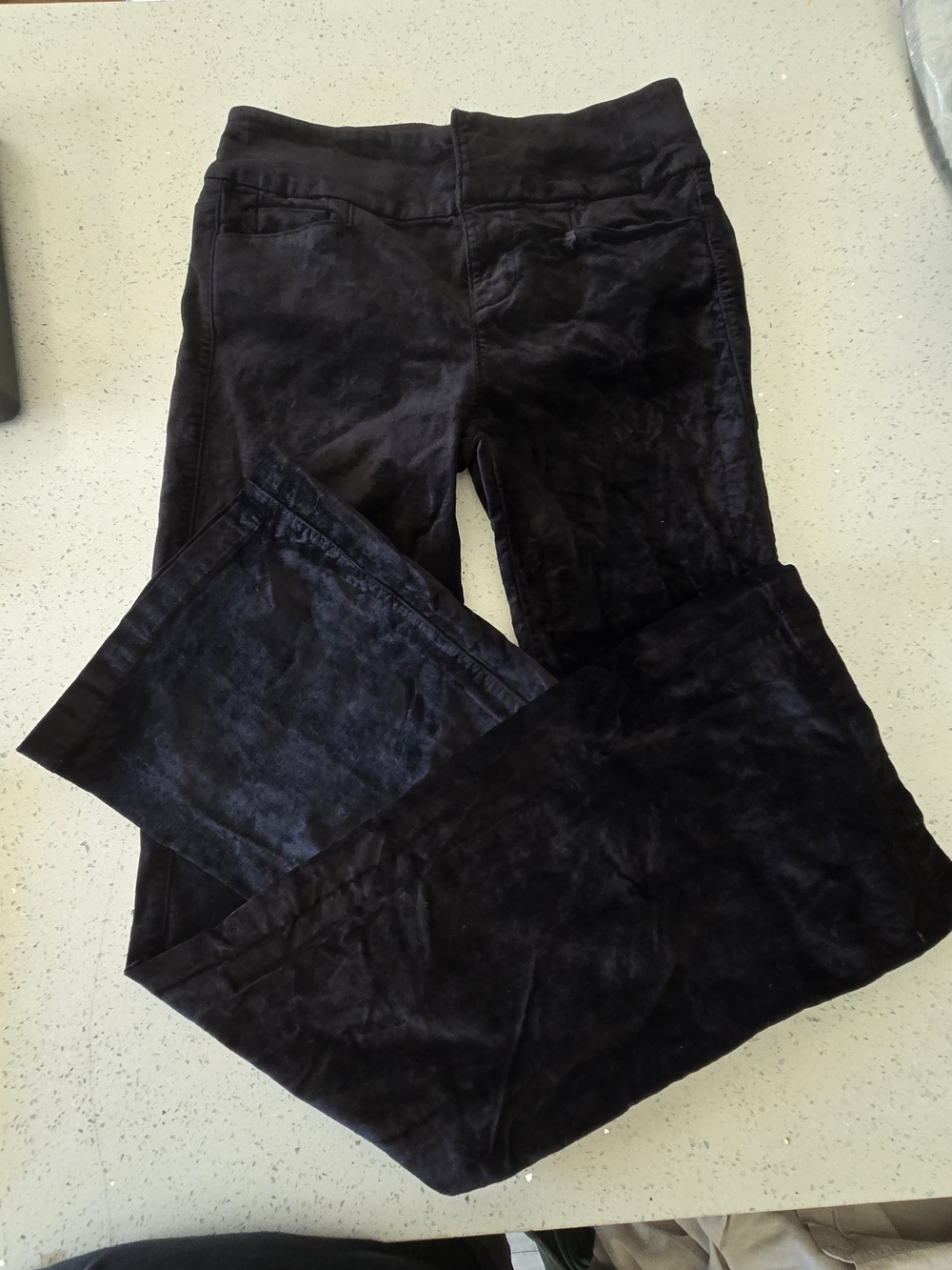 PAIGE Black Boot Cut Velvet Jeans